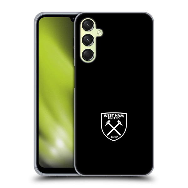 West Ham United FC Crest White Logo Soft Gel Case for Samsung Galaxy A24 4G / M34 5G