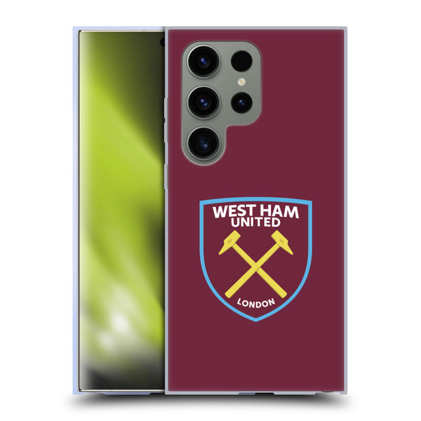 West Ham United FC Crest Full Colour Soft Gel Case for Samsung Galaxy S24 Ultra 5G