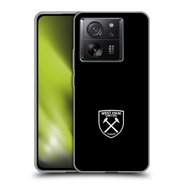 West Ham United FC Crest White Logo Soft Gel Case for Xiaomi 13T 5G / 13T Pro 5G