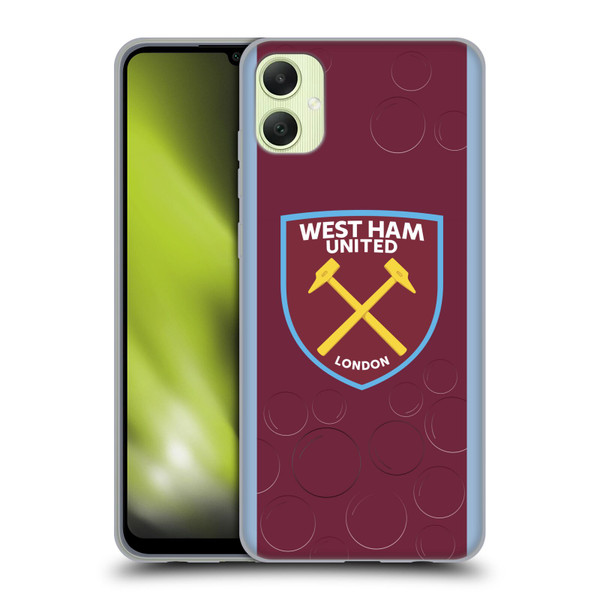 West Ham United FC 2023/24 Crest Kit Home Soft Gel Case for Samsung Galaxy A05