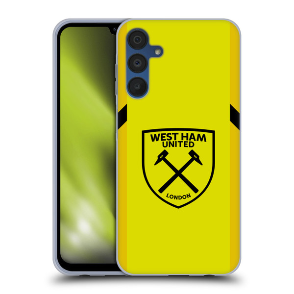 West Ham United FC 2023/24 Crest Kit Away Goalkeeper Soft Gel Case for Samsung Galaxy A15