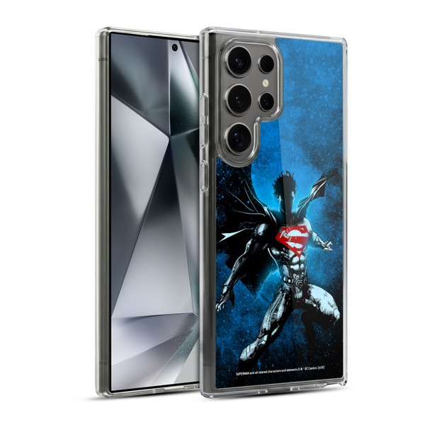 Superman DC Comics 80th Anniversary Splatter Soft Gel Case for Samsung Galaxy S24 Ultra 5G & MagSafe