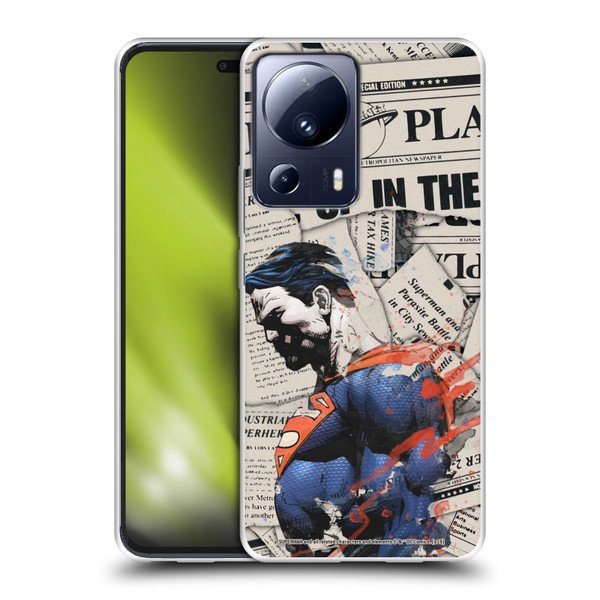 Superman DC Comics 80th Anniversary Newspaper Soft Gel Case for Xiaomi 13 Lite 5G