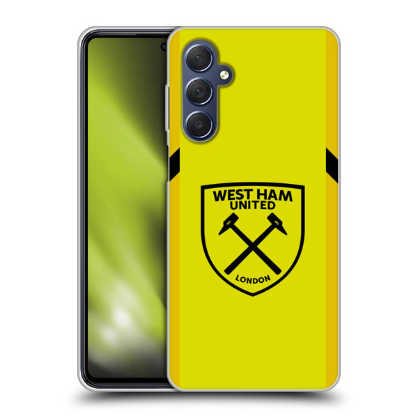 West Ham United FC 2023/24 Crest Kit Away Goalkeeper Soft Gel Case for Samsung Galaxy M54 5G