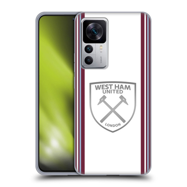 West Ham United FC 2023/24 Crest Kit Away Soft Gel Case for Xiaomi 12T 5G / 12T Pro 5G / Redmi K50 Ultra 5G