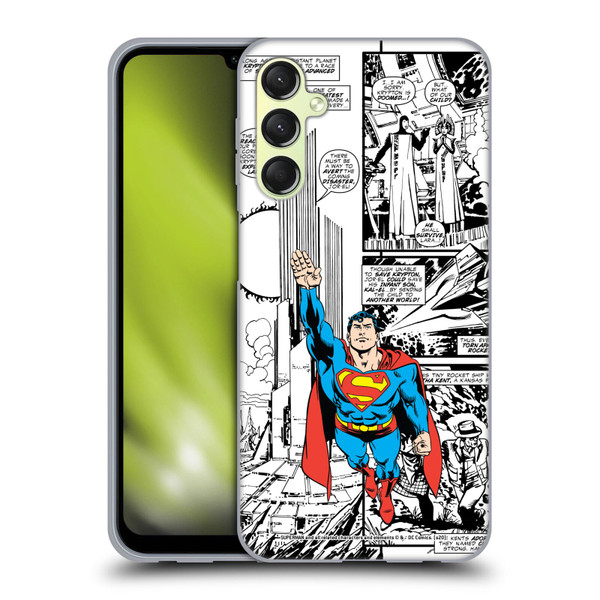 Superman DC Comics Comicbook Art Flight Soft Gel Case for Samsung Galaxy A24 4G / Galaxy M34 5G