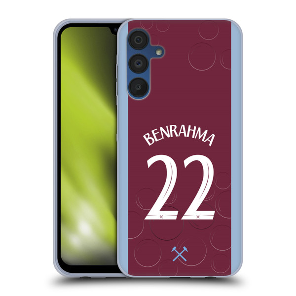 West Ham United FC 2023/24 Players Home Kit Saïd Benrahma Soft Gel Case for Samsung Galaxy A15