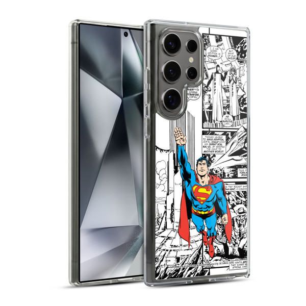 Superman DC Comics Comicbook Art Flight Soft Gel Case for Samsung Galaxy S24 Ultra 5G & MagSafe