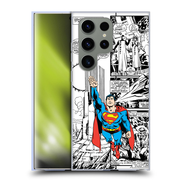 Superman DC Comics Comicbook Art Flight Soft Gel Case for Samsung Galaxy S24 Ultra 5G