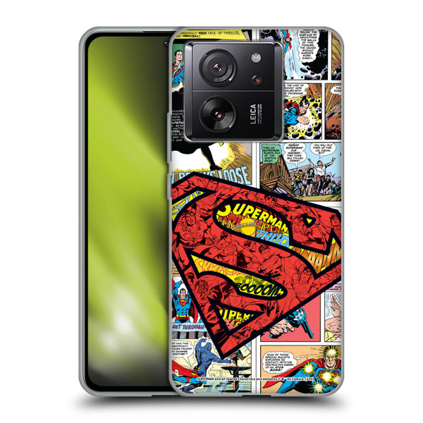 Superman DC Comics Comicbook Art Oversized Logo Soft Gel Case for Xiaomi 13T 5G / 13T Pro 5G