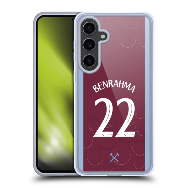 West Ham United FC 2023/24 Players Home Kit Saïd Benrahma Soft Gel Case for Samsung Galaxy S24+ 5G
