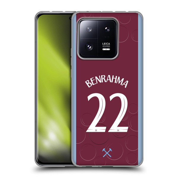 West Ham United FC 2023/24 Players Home Kit Saïd Benrahma Soft Gel Case for Xiaomi 13 Pro 5G