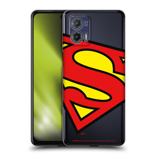 Superman DC Comics Logos Oversized Soft Gel Case for Motorola Moto G73 5G