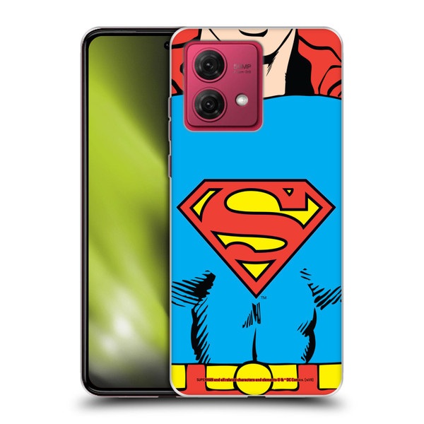 Superman DC Comics Logos Classic Costume Soft Gel Case for Motorola Moto G84 5G