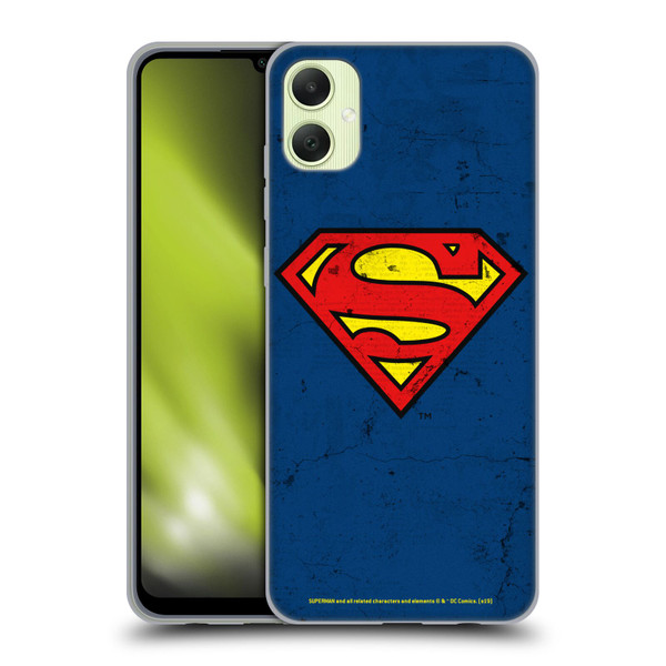 Superman DC Comics Logos Distressed Look Soft Gel Case for Samsung Galaxy A05