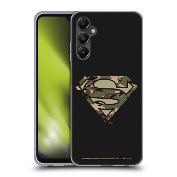 Superman DC Comics Logos Camouflage Soft Gel Case for Samsung Galaxy A05s