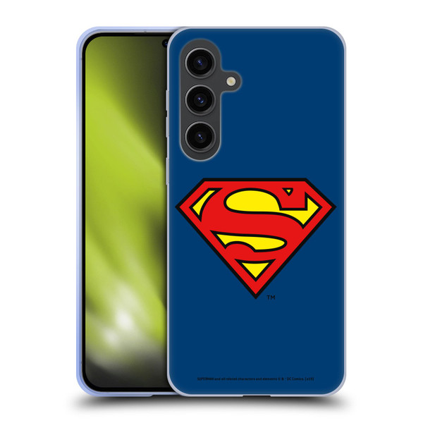 Superman DC Comics Logos Classic Soft Gel Case for Samsung Galaxy S24+ 5G