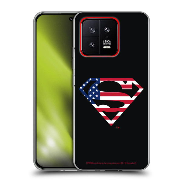 Superman DC Comics Logos U.S. Flag 2 Soft Gel Case for Xiaomi 13 5G