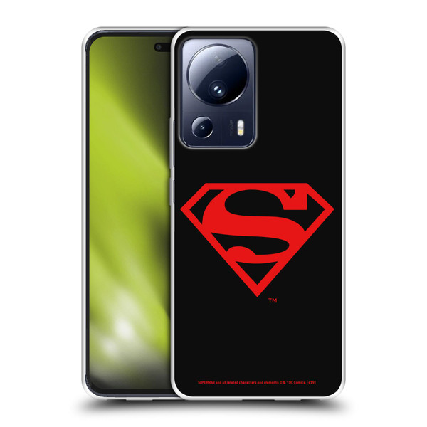 Superman DC Comics Logos Black And Red Soft Gel Case for Xiaomi 13 Lite 5G