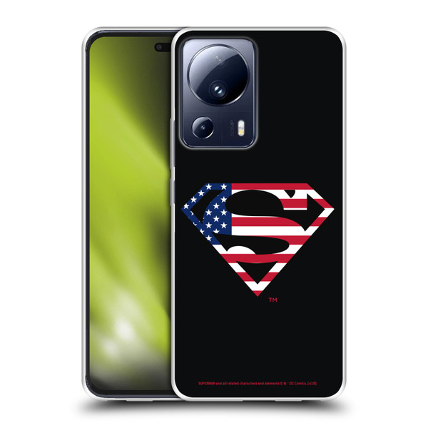 Superman DC Comics Logos U.S. Flag 2 Soft Gel Case for Xiaomi 13 Lite 5G