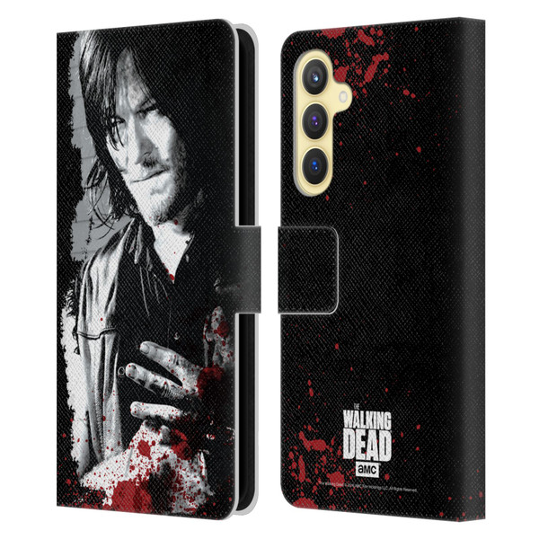 AMC The Walking Dead Gore Wounded Hand Leather Book Wallet Case Cover For Samsung Galaxy S23 FE 5G