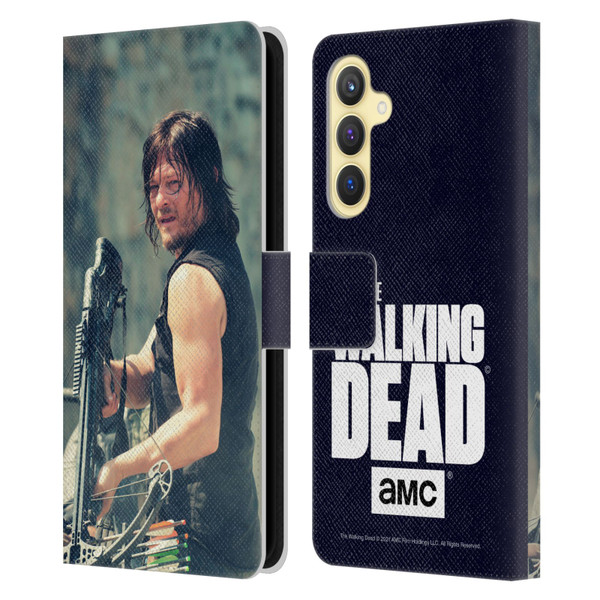 AMC The Walking Dead Daryl Dixon Archer Leather Book Wallet Case Cover For Samsung Galaxy S23 FE 5G