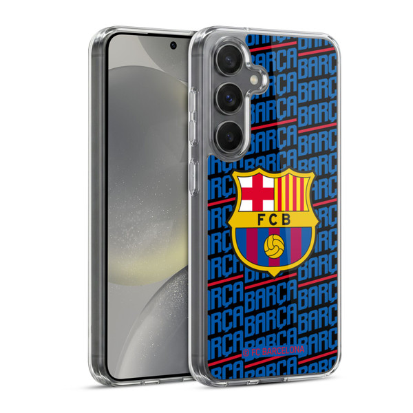 FC Barcelona Crest Patterns Barca Soft Gel Case for Samsung Galaxy S24 5G & MagSafe