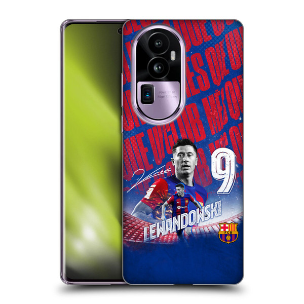 FC Barcelona 2023/24 First Team Robert Lewandowski Soft Gel Case for OPPO Reno10 Pro+