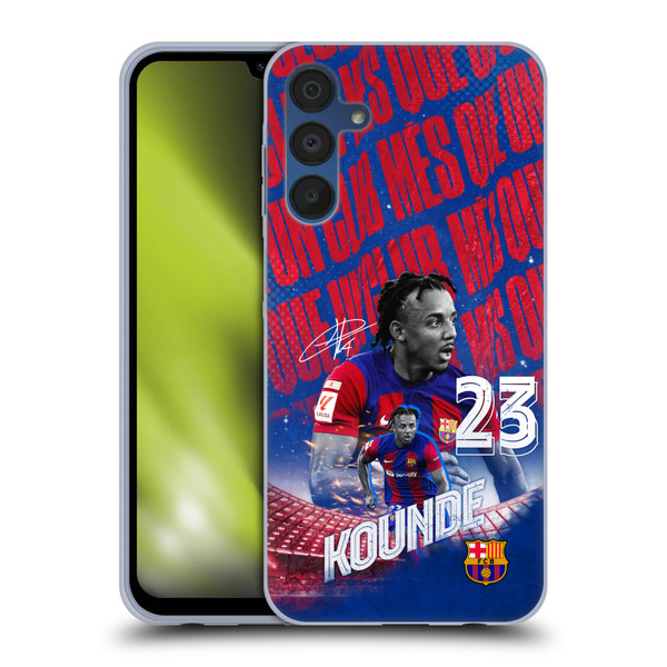 FC Barcelona 2023/24 First Team Jules Koundé Soft Gel Case for Samsung Galaxy A15
