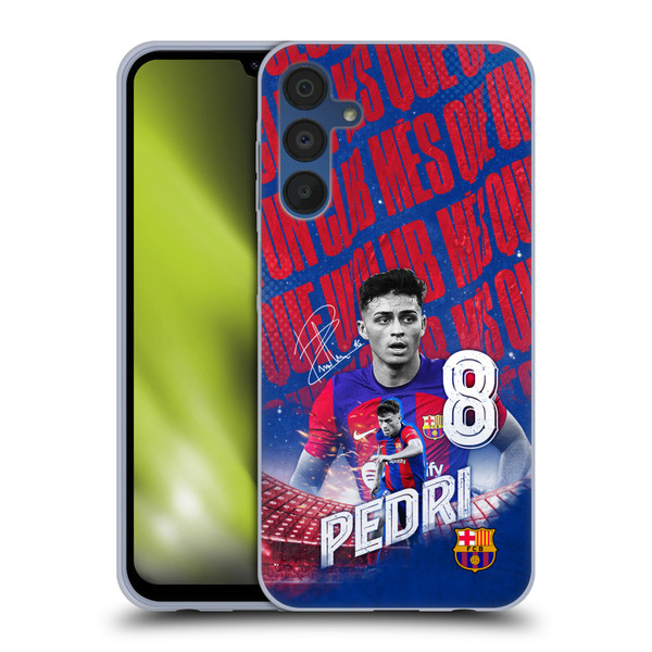 FC Barcelona 2023/24 First Team Pedri Soft Gel Case for Samsung Galaxy A15