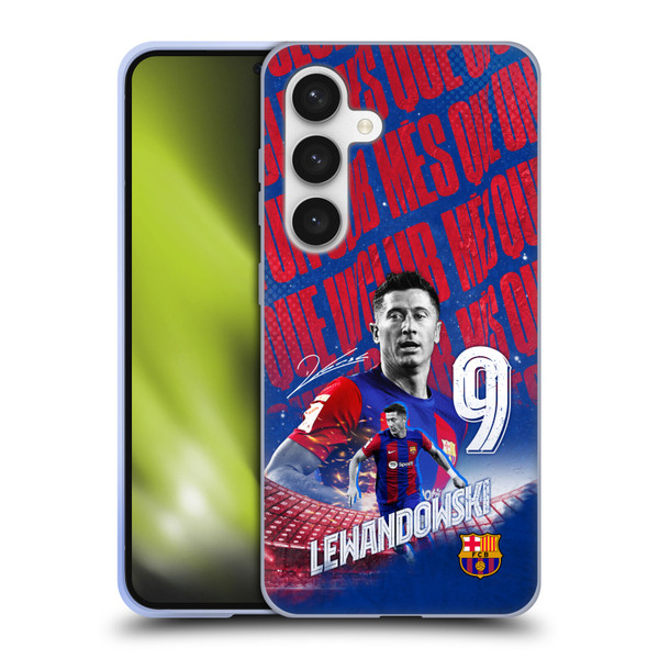 FC Barcelona 2023/24 First Team Robert Lewandowski Soft Gel Case for Samsung Galaxy S24 5G