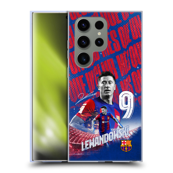 FC Barcelona 2023/24 First Team Robert Lewandowski Soft Gel Case for Samsung Galaxy S24 Ultra 5G