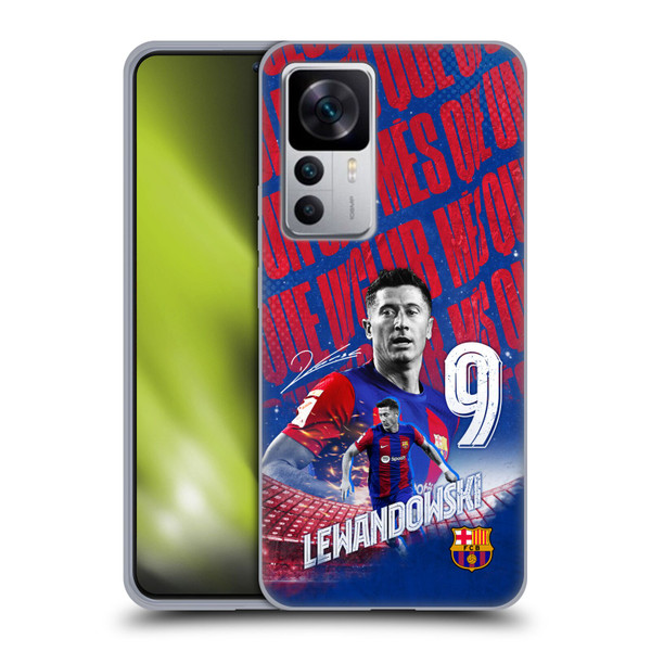 FC Barcelona 2023/24 First Team Robert Lewandowski Soft Gel Case for Xiaomi 12T 5G / 12T Pro 5G / Redmi K50 Ultra 5G
