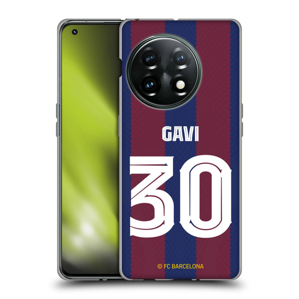 FC Barcelona 2023/24 Players Home Kit Gavi Soft Gel Case for OnePlus 11 5G