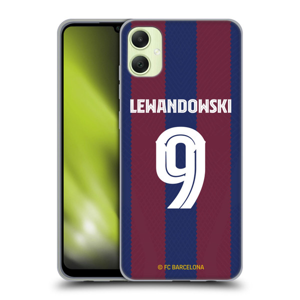 FC Barcelona 2023/24 Players Home Kit Robert Lewandowski Soft Gel Case for Samsung Galaxy A05