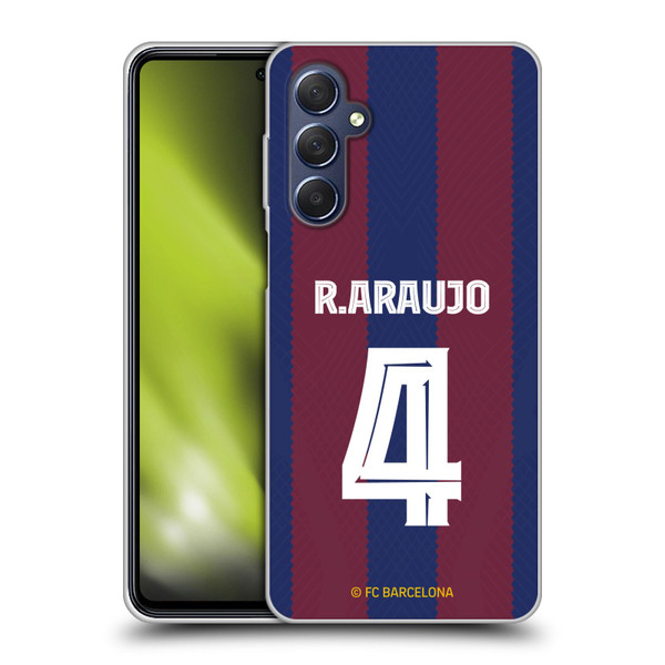 FC Barcelona 2023/24 Players Home Kit Ronald Araújo Soft Gel Case for Samsung Galaxy M54 5G