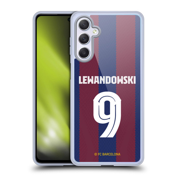 FC Barcelona 2023/24 Players Home Kit Robert Lewandowski Soft Gel Case for Samsung Galaxy M54 5G