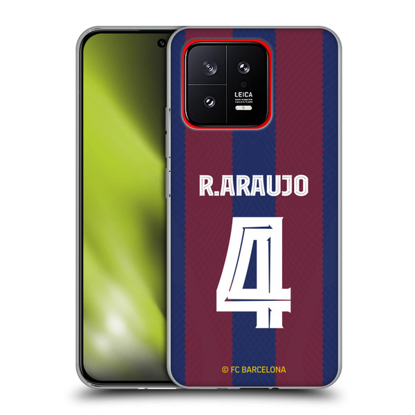 FC Barcelona 2023/24 Players Home Kit Ronald Araújo Soft Gel Case for Xiaomi 13 5G