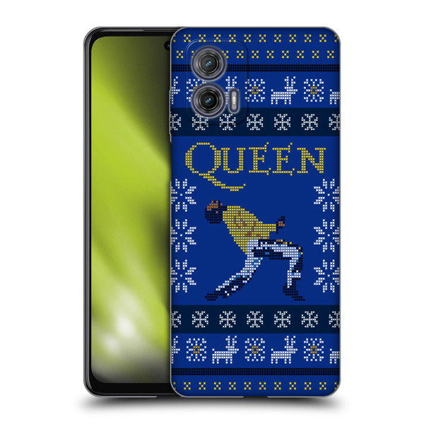 Queen Christmas Freddie Mercury Knitwork Soft Gel Case for Motorola Moto G73 5G
