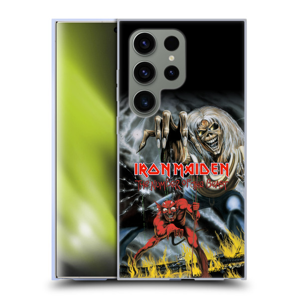 Iron Maiden Graphics The Number Of The Beast Soft Gel Case for Samsung Galaxy S24 Ultra 5G