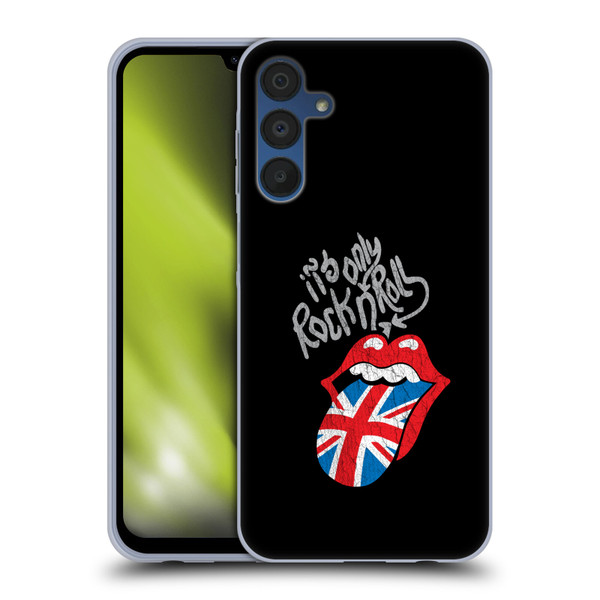 The Rolling Stones Albums Only Rock And Roll Distressed Soft Gel Case for Samsung Galaxy A15