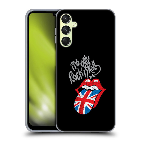 The Rolling Stones Albums Only Rock And Roll Distressed Soft Gel Case for Samsung Galaxy A24 4G / Galaxy M34 5G