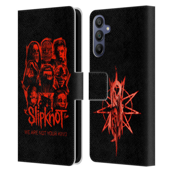 Slipknot We Are Not Your Kind Red Patch Leather Book Wallet Case Cover For Samsung Galaxy A15