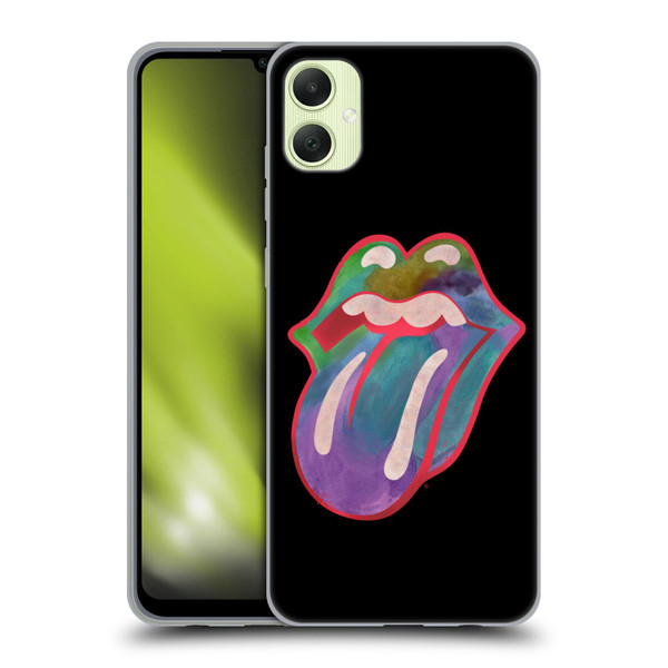 The Rolling Stones Graphics Watercolour Tongue Soft Gel Case for Samsung Galaxy A05