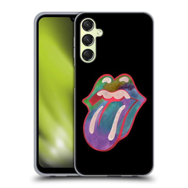 The Rolling Stones Graphics Watercolour Tongue Soft Gel Case for Samsung Galaxy A24 4G / Galaxy M34 5G