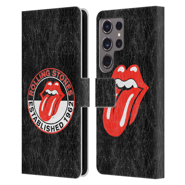 The Rolling Stones Graphics Established 1962 Leather Book Wallet Case Cover For Samsung Galaxy S24 Ultra 5G