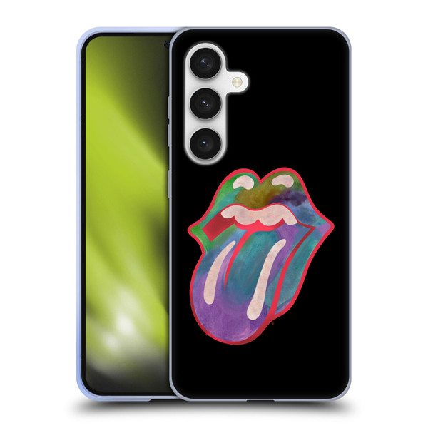 The Rolling Stones Graphics Watercolour Tongue Soft Gel Case for Samsung Galaxy S24 5G