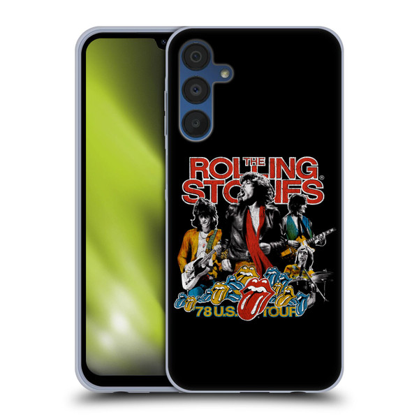 The Rolling Stones Key Art 78 US Tour Vintage Soft Gel Case for Samsung Galaxy A15