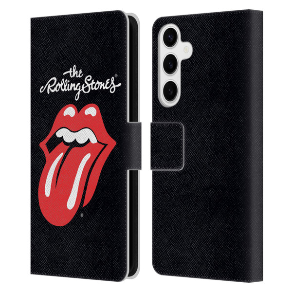 The Rolling Stones Key Art Tongue Classic Leather Book Wallet Case Cover For Samsung Galaxy S24+ 5G