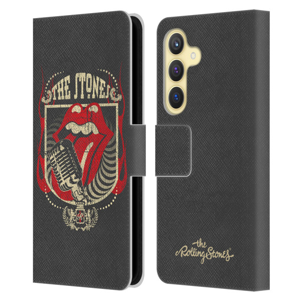 The Rolling Stones Key Art Jumbo Tongue Leather Book Wallet Case Cover For Samsung Galaxy S24 5G